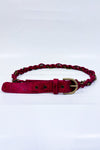 Ceinture tressée framboise avec chaines seconde main - Matt & Nat- La Penderie du Paradis