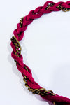 Ceinture tressée framboise avec chaines seconde main - Matt & Nat- La Penderie du Paradis