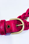 Ceinture tressée framboise avec chaines seconde main - Matt & Nat- La Penderie du Paradis