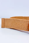 Ceinture élastique effet paille tressée avec boucle ronde seconde main - Autres- La Penderie du Paradis