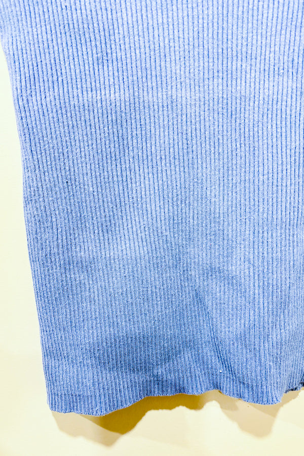 Chandail bleu côtelé (m)-Jessica-La Penderie du Paradis 🕊