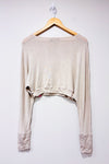 Chandail court beige (xl) - Maternité -- La Penderie du Paradis ?