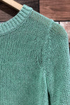 Chandail en maille vert menthe ouvert à l'arrière (xs) seconde main Club Monaco