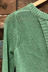 Chandail en maille vert menthe ouvert à l'arrière (xs) seconde main Club Monaco