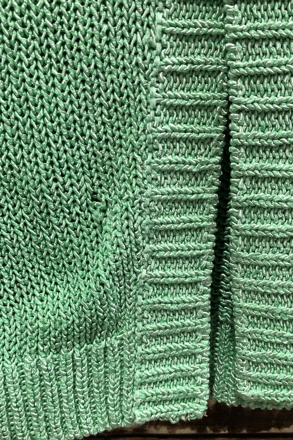 Chandail en maille vert menthe ouvert à l'arrière (xs) seconde main Club Monaco