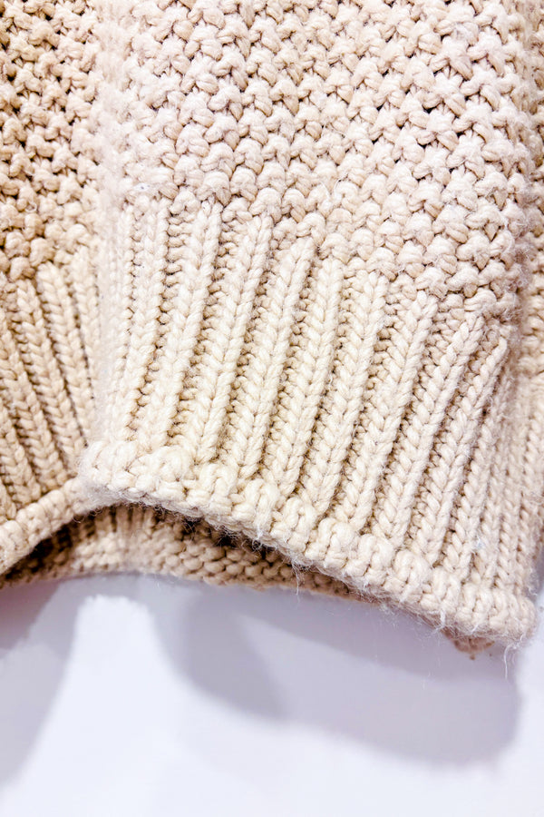 Chandail en tricot rose pâle à col roulé (xs)-H&M-La Penderie du Paradis 🕊
