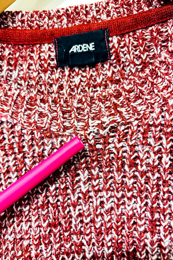 Chandail en tricot rouge et marine (m)-Ardene-La Penderie du Paradis 🕊