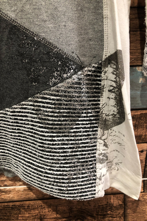 Chandail gris avec dentelle (s) seconde main Marie Claire
