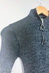 Chandail gris scintillant avec col haut (s) seconde main SEINT