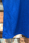 Chandail indigo côtelé (xs) seconde main Suzy Shier