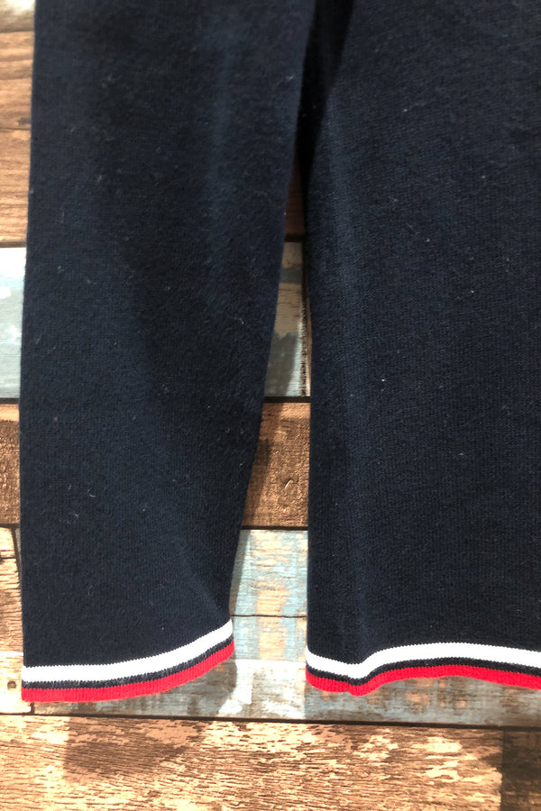 Chandail marine avec bandes rouges (s) seconde main Tommy Hilfiger
