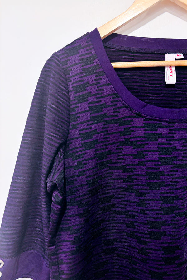 Chandail mauve et noir (l)-Grenier-La Penderie du Paradis 🕊