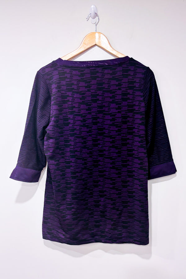 Chandail mauve et noir (l)-Grenier-La Penderie du Paradis 🕊