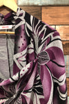 Chandail mauve fleuri col fluide (xl) seconde main Grenier