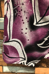 Chandail mauve fleuri col fluide (xl) seconde main Grenier