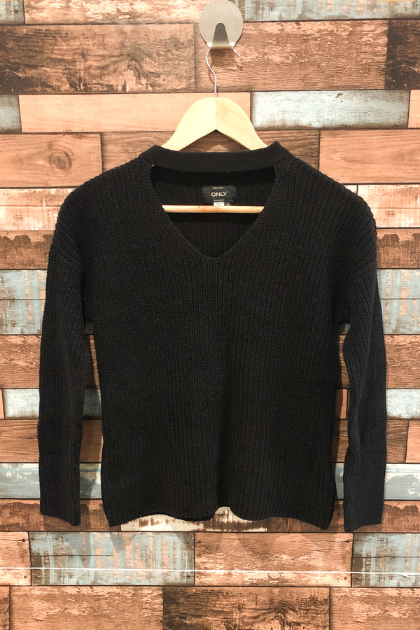 Chandail noir en tricot (xs) seconde main Only