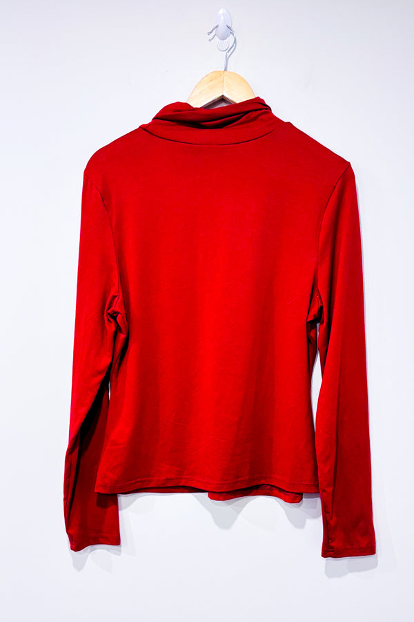Chandail rouge basic à col roulé (xl)-SHEIN-La Penderie du Paradis 🕊