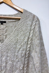 Chandail en tricot beige avec perles (m) seconde main RW&CO