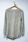 Chandail en tricot beige avec perles (m) seconde main RW&CO