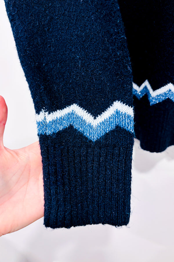 Chandail marine en tricot (m)-Suzy Shier-La Penderie du Paradis 🕊