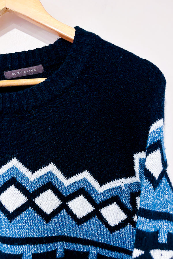 Chandail marine en tricot (m)-Suzy Shier-La Penderie du Paradis 🕊