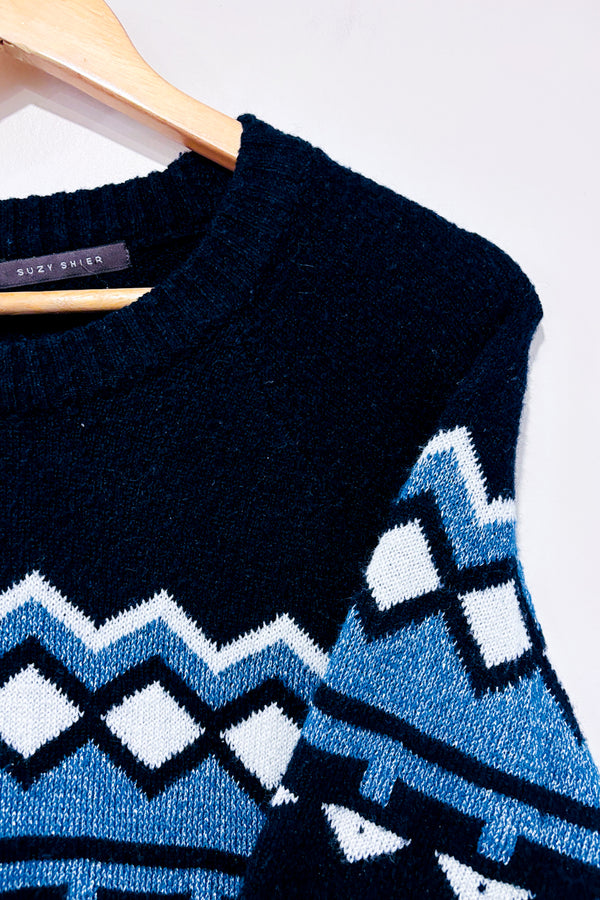 Chandail marine en tricot (m)-Suzy Shier-La Penderie du Paradis 🕊