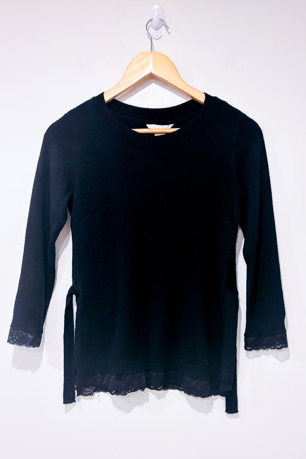 Haut noir en tricot (xs) - Maternité-H&M-La Penderie du Paradis 🕊