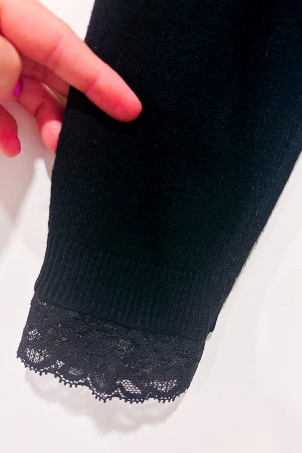 Haut noir en tricot (xs) - Maternité-H&M-La Penderie du Paradis 🕊