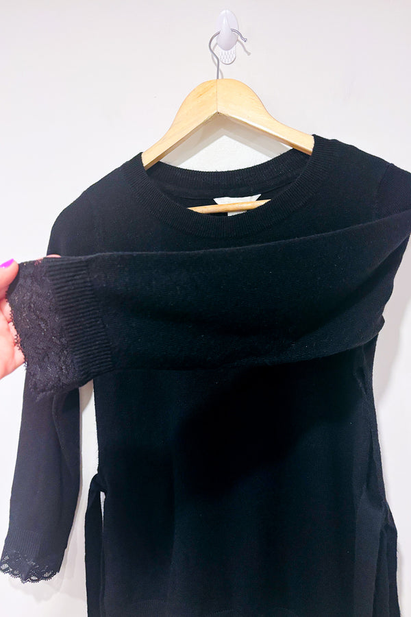 Haut noir en tricot (xs) - Maternité-H&M-La Penderie du Paradis 🕊
