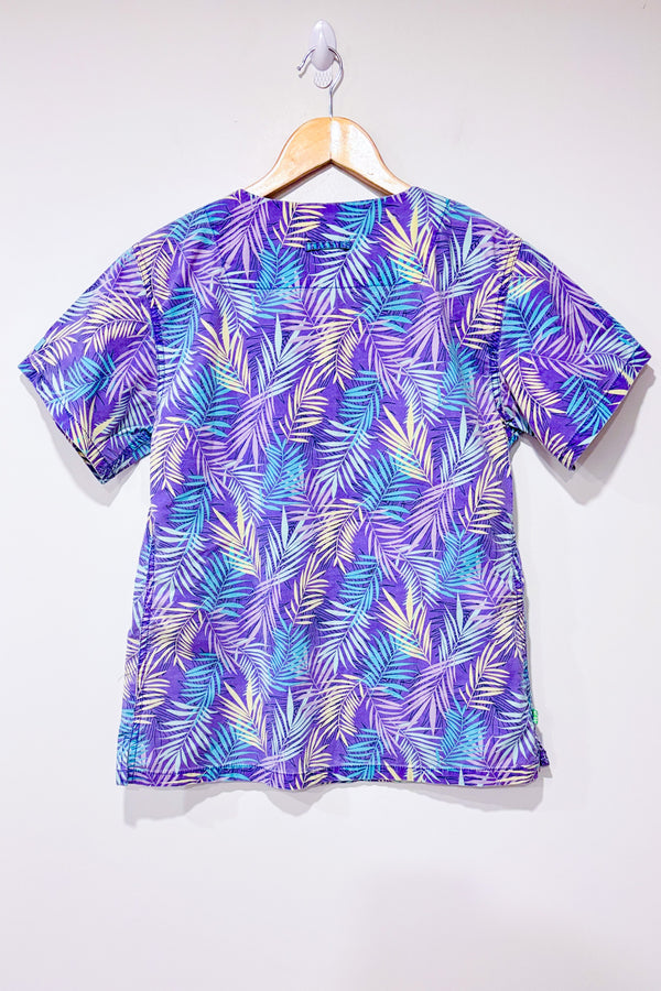 Uniforme médical mauve avec feuilles (s)-Health Pro-La Penderie du Paradis 🕊