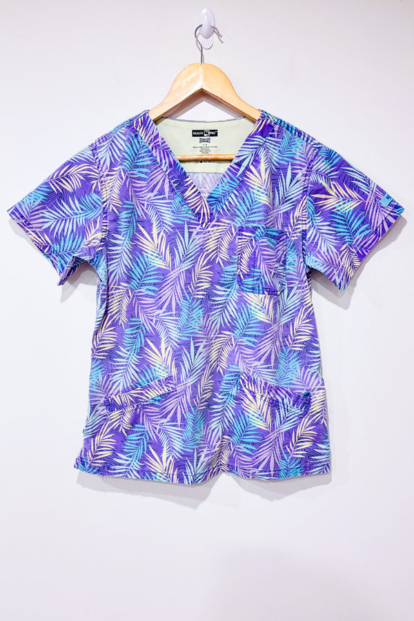 Uniforme médical mauve avec feuilles (s)-Health Pro-La Penderie du Paradis 🕊