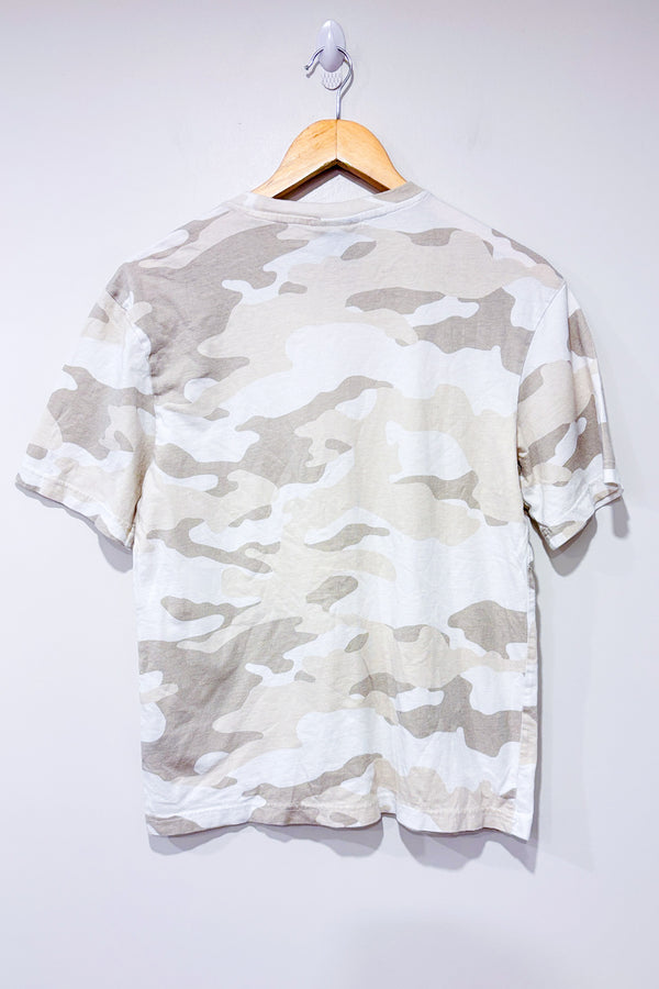 T-shirt beige et blanc motif camouflage (xs)-H&M-La Penderie du Paradis 🕊