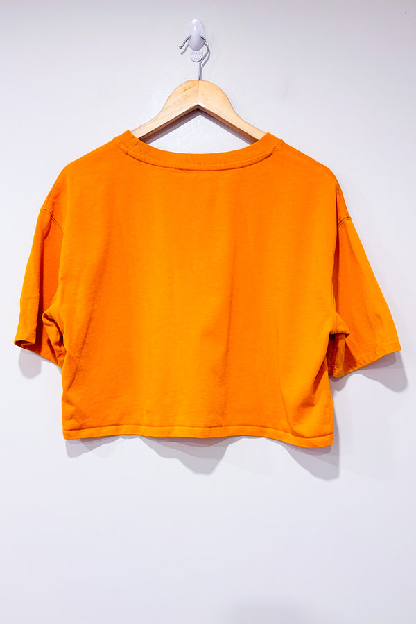 T-shirt coupé orange (l)-Zara-La Penderie du Paradis 🕊