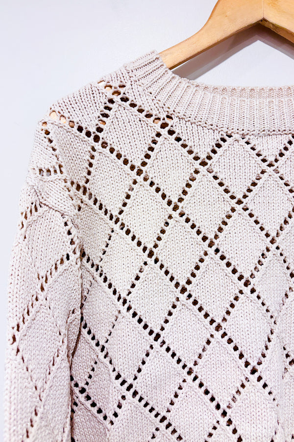 Haut court beige scintillant en tricot (s)-Mango-La Penderie du Paradis 🕊