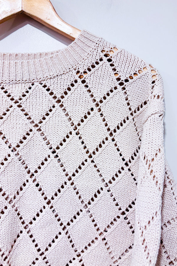 Haut court beige scintillant en tricot (s)-Mango-La Penderie du Paradis 🕊