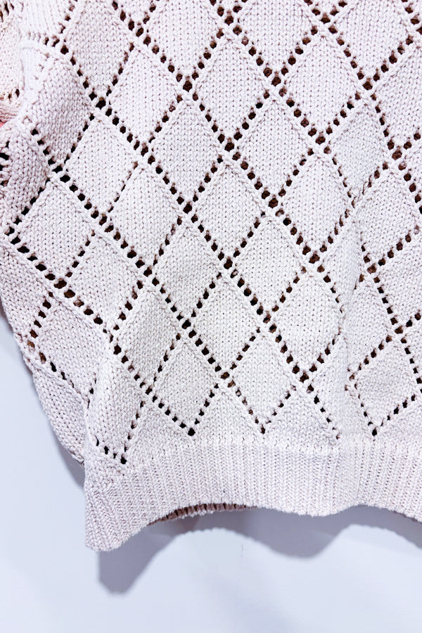 Haut court beige scintillant en tricot (s)-Mango-La Penderie du Paradis 🕊