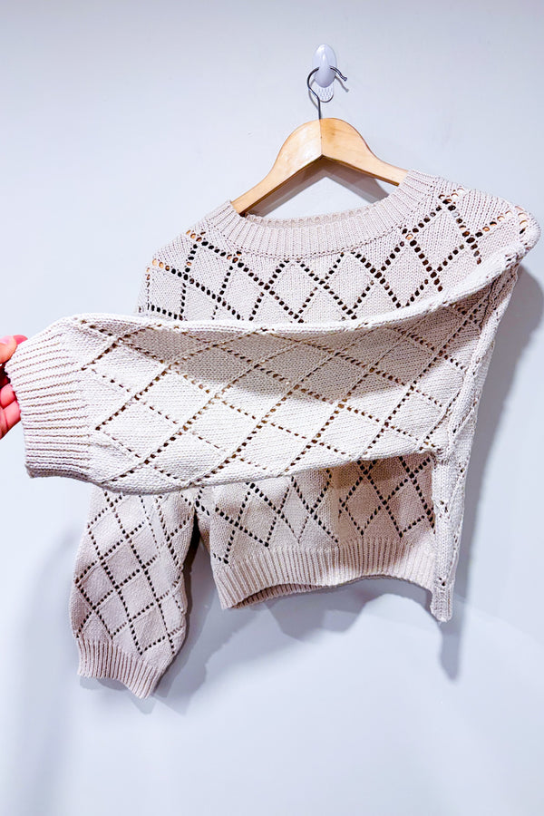 Haut court beige scintillant en tricot (s)-Mango-La Penderie du Paradis 🕊