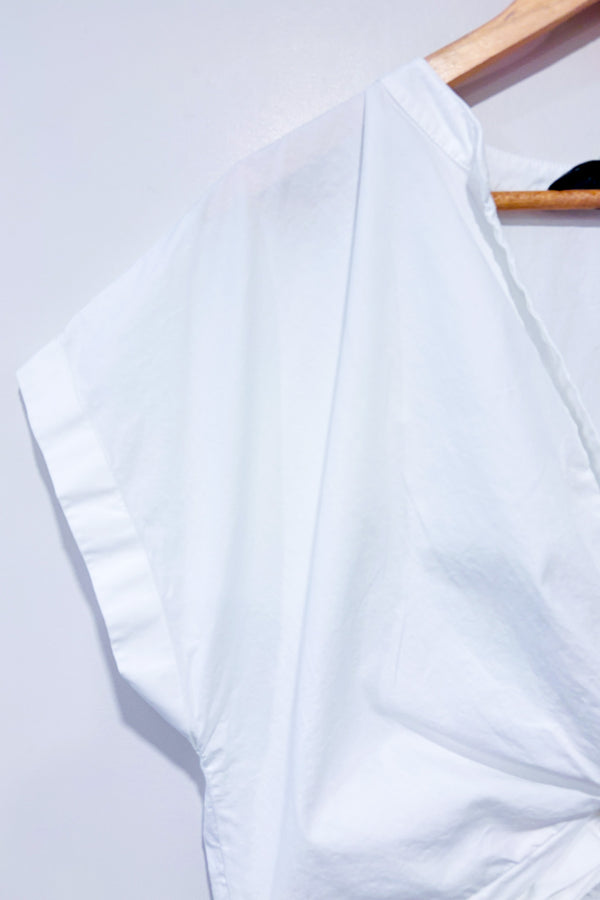 Chemisier court blanc avec noeud devant (xl)-Sunday in Brooklyn-La Penderie du Paradis 🕊