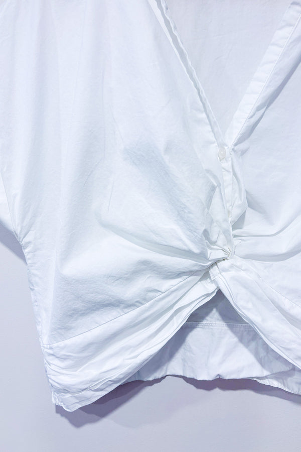 Chemisier court blanc avec noeud devant (xl)-Sunday in Brooklyn-La Penderie du Paradis 🕊