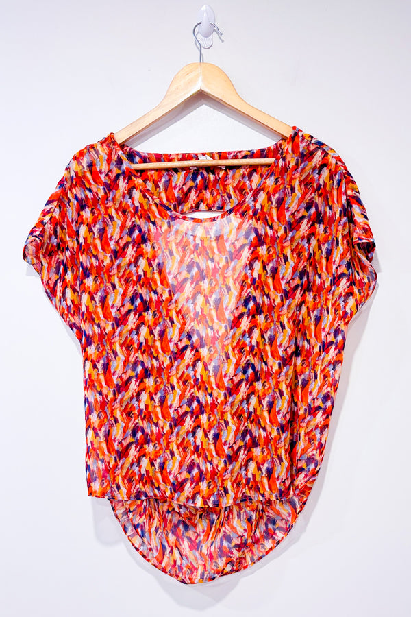 Haut multicolore transparent avec dos ouvert (m)-BCBGeneration-La Penderie du Paradis 🕊