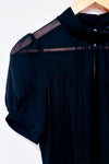 T-shirt noir avec maille (m)-RW&CO.-La Penderie du Paradis 🕊