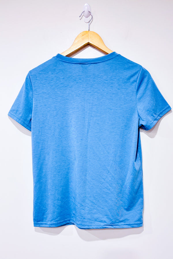 T-shirt bleu avec lapin à lunettes (s)-SHEIN-La Penderie du Paradis 🕊