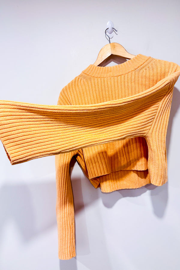 Chandail court pĂȘche en tricot (s)-H&M-La Penderie du Paradis đ