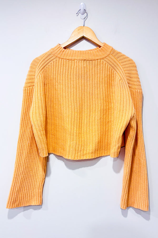 Chandail court pĂȘche en tricot (s)-H&M-La Penderie du Paradis đ