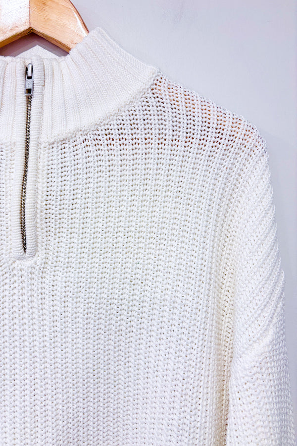 Chandail en tricot blanc à col haut (s)*-Simons-La Penderie du Paradis 🕊