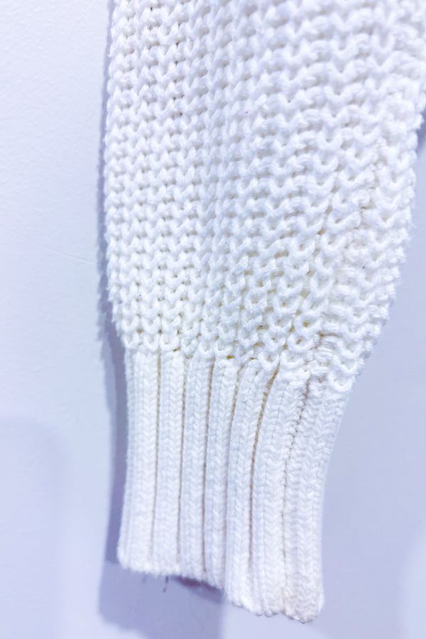 Chandail en tricot blanc à col haut (s)*-Simons-La Penderie du Paradis 🕊