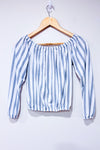Haut blanc et bleu rayé avec épaules dénudées (xs)-Ardene-La Penderie du Paradis 🕊