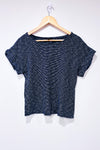 T-shirt en coton épais rayé marine et blanc (m)-RW&CO.-La Penderie du Paradis 🕊