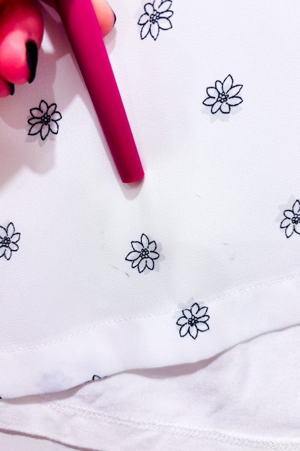 YY_Haut blanc avec fleurs (s)-Camber & Grace-La Penderie du Paradis 🕊