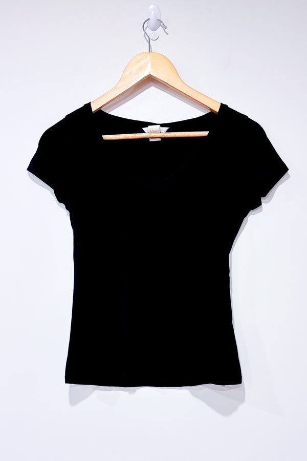 T-shirt basic noir (s)-H&M-La Penderie du Paradis 🕊